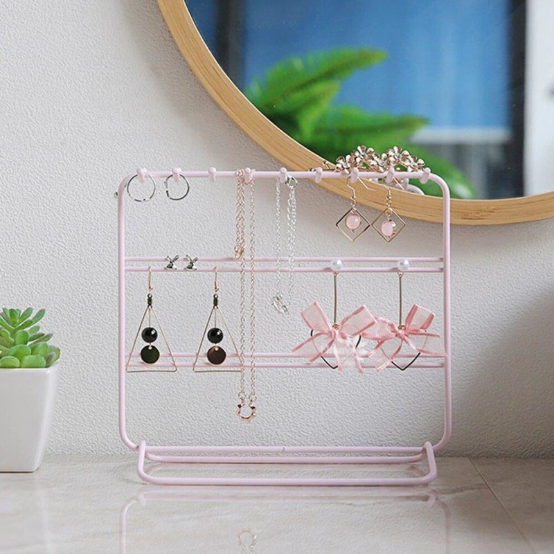 Porte Bijoux en Fer Rose Porte Bijoux en Fer Forgé | Bijoux Evasion