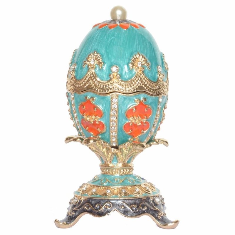 Boîte à Bijoux Oeuf Bleu